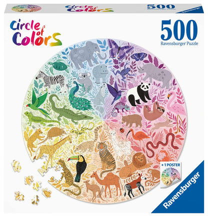 Ravensburger Puzzle 17170 Circle of Colors - Ocean & Submarine 500 pieces Puzzle & Puzzle 17172 Circle of Colors - Animals 500 pieces