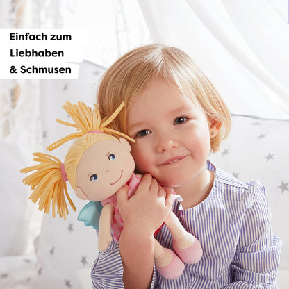 HABA Guardian Angel Finja - Cuddly Fabric Doll (20 cm), perfect welcome gift for babies & toddlers - Machine washable at 30 °C - 1304103001