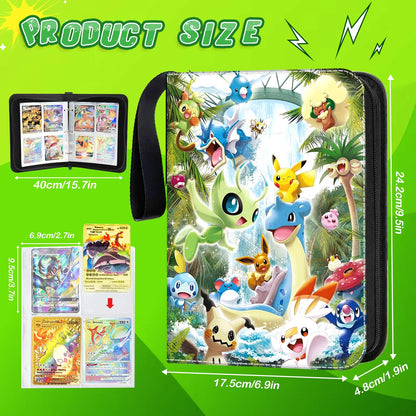 Trading card album, 50 pages 400 card capacity, trading card binder, card collection folder, perfect gift for kids.