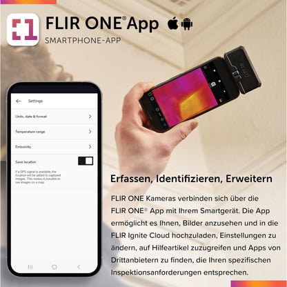 FLIR ONE Gen 3 - Thermal camera for iOS smartphones (iPhone 14 and older with Lightning connector): Used for home inspections, HVAC, automotive, and more.