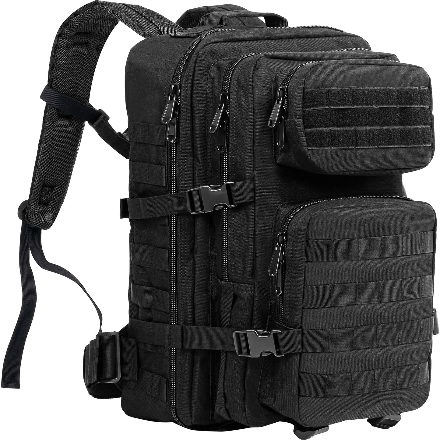 ProCase 40L Military Tactical Backpack, Large Capacity 3 Day Army Assault Pack Bag Go Bag Backpack for Hiking, Hunting, Trekking, Camping, and other outdoor activities - Black