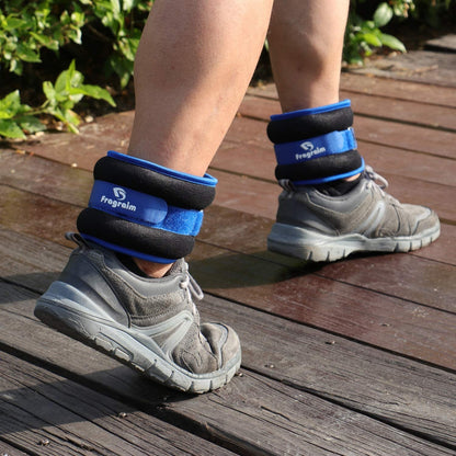 Fragraim ankle weights, wrist weights 4KG 1 pair, leg weights, weight cuffs hand and foot weights - for fitness, exercising, running, gymnastics.