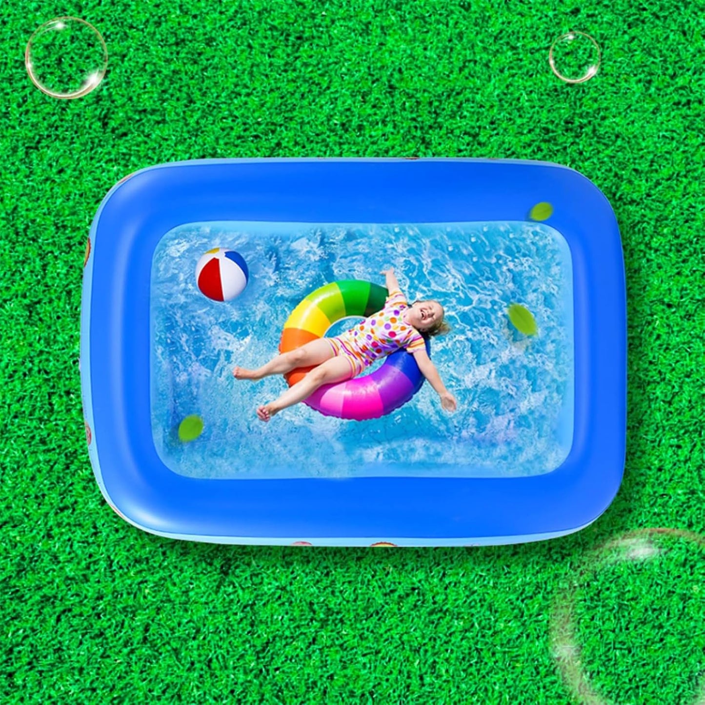 Children's paddling pool, Inflatable pool, Inflatable paddling pool, Kids pool, Kids paddling pool, Swimming pool, Inflatable pool, Inflatable kids pool, 2 rolls 105 x 75 cm Height 30 cm