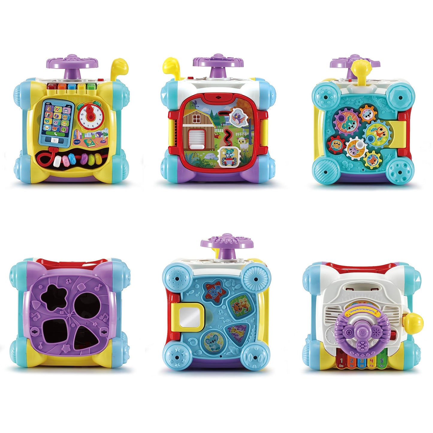 Vtech Baby Playtime Discovery Cube - Interactive play cube with music, shapes, and movable elements - For children aged 12-36 months.