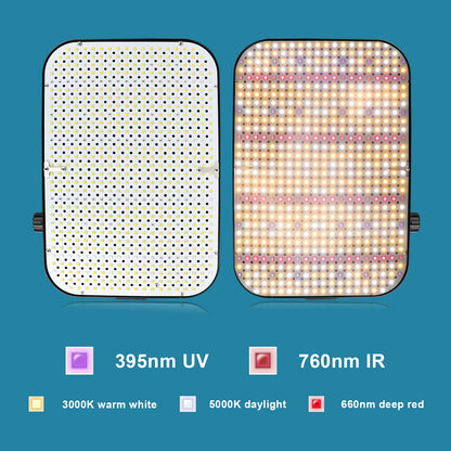 COKOLILA Dimmable Led Grow Light, 1200w LED Plant Lamp Full Spectrum with 584pcs SMD Leds, UV & IR Daisy Chain Function Grow Light for Indoor Plants, Vegetables, Flowers