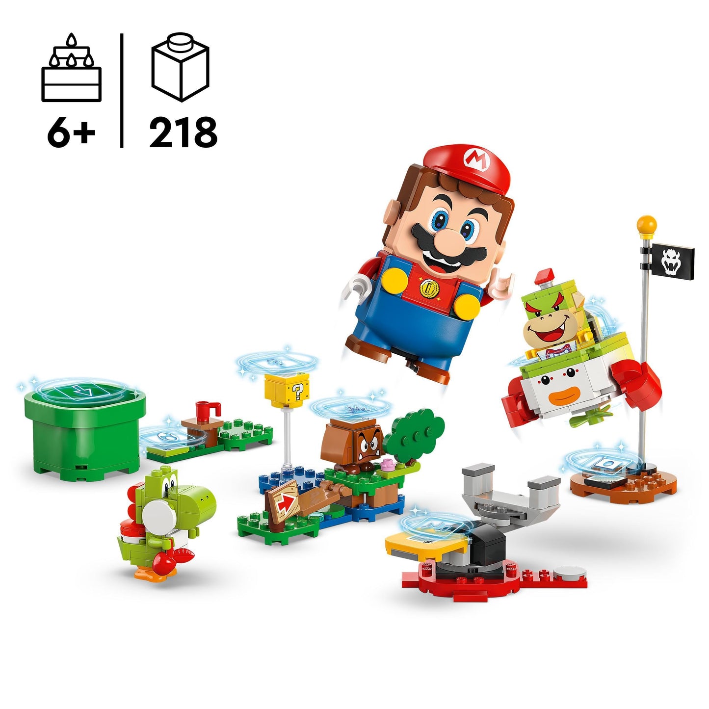 LEGO Super Mario Adventure with interactive Mario includes Junior Clown Car, Yoshi toy, Nintendo gift for boys, girls, and gamers aged 6+ 71439