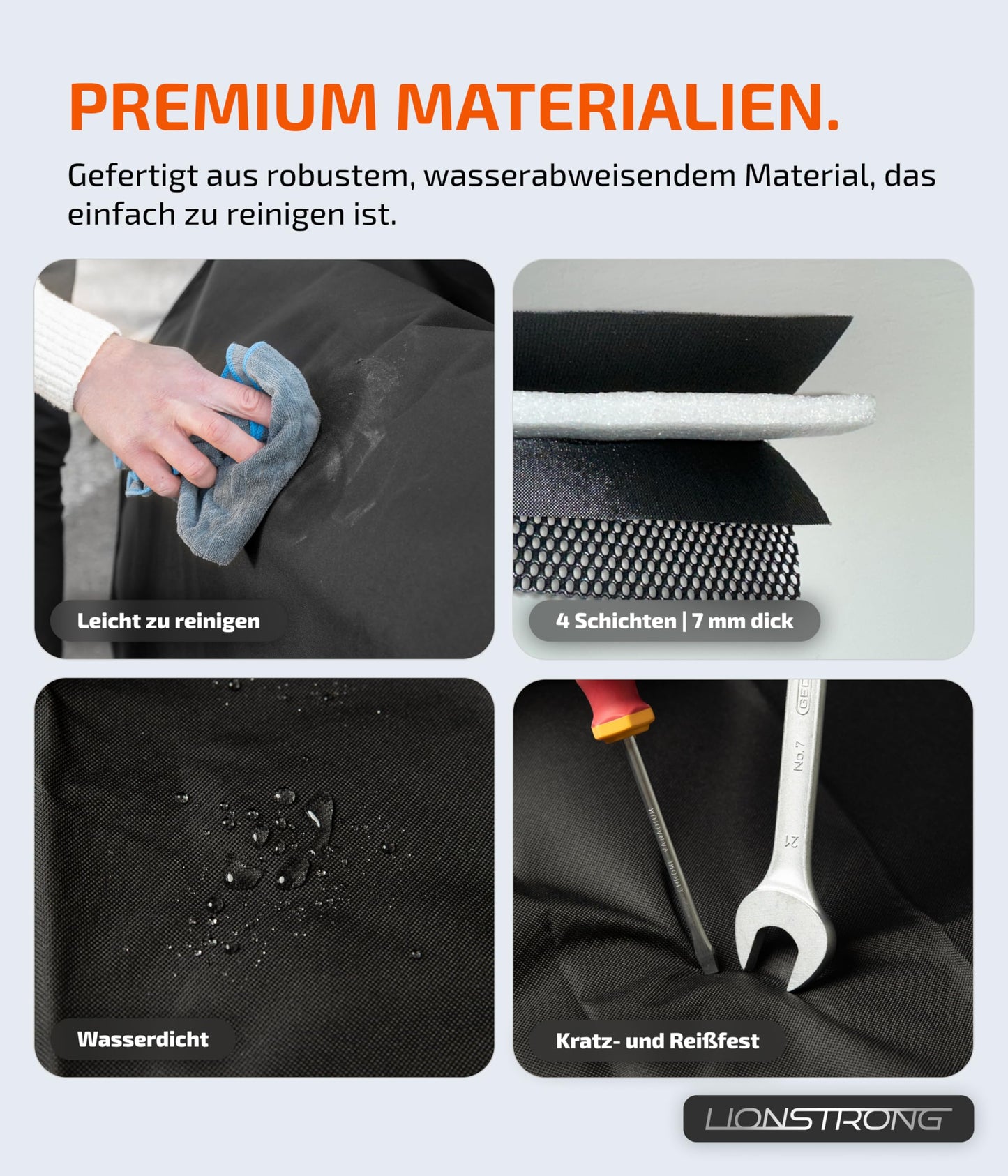 LIONSTRONG® Trunk Protector [PADDED & WATERPROOF] - Universal protection mat suitable from small cars to SUVs - Trunk protection for dogs - Scratch-resistant and slip-resistant.