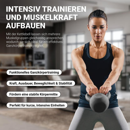 Kettlebell Neoprene 2 - 30 kg incl. exercise poster (6 kg - green) Ball kettlebell