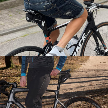 ROCKBROS Bicycle Saddle Bag Bike Seat Bag for MTB Road Bike Folding Bike 15*6.5*5CM* with mounting straps/bracket.