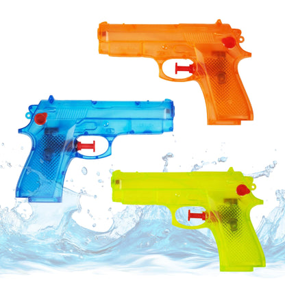 30x Water guns 15 cm colorful set - Extra large range - Small mini squirt gun - Water squirt gun for kids (30x pieces - 15 cm)