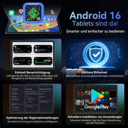 TABWEE T90 Android 16 Tablet with Keyboard - Gemini AI, 24GB RAM+128GB ROM, Octa Core T615, Gaming Tablet 11 Inch, 1920x1200 FHD+IPS, 8000mAh Battery, 13MP+5MP AI Camera, 5G WiFi, Widevine L1, GPS