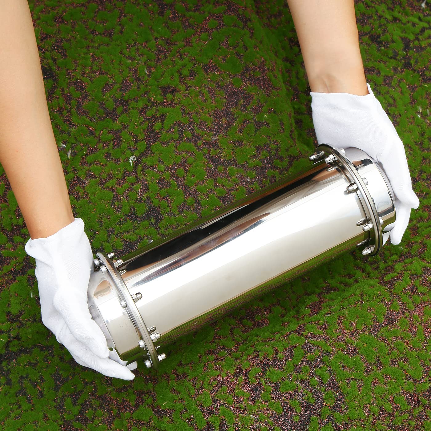 304 stainless steel time capsule - corrosion resistant waterproof container. Buryable metal time capsule. Best graduation gifts for granddaughter (13.4 inches).
