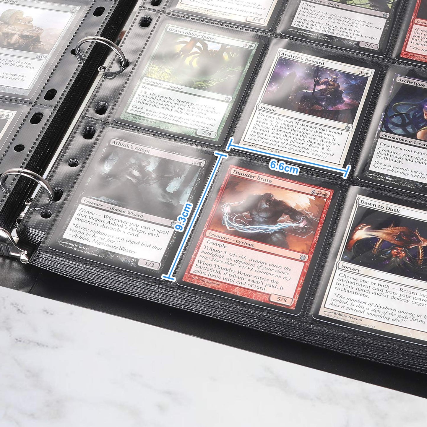 Lichtin trading card albums 540 pockets transparent trading cards 30 pages per 18 pocket empty collection folder card holder with waterproof black book cover