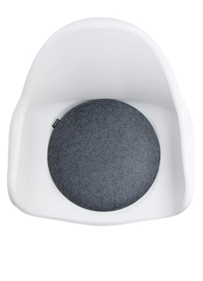 Ampara - Set of 4 - Elegant round chair cushions 40cm - non-slip & comfortable, round felt seat cushions, grey