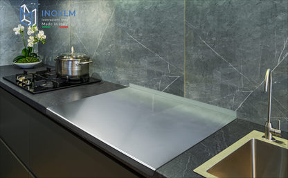 INOXLM Stainless Steel Cutting Board for Kneading, Stainless Steel Countertop in various sizes for kitchen, bar, restaurant, stainless steel kneading board with folding stand and tiered rack.