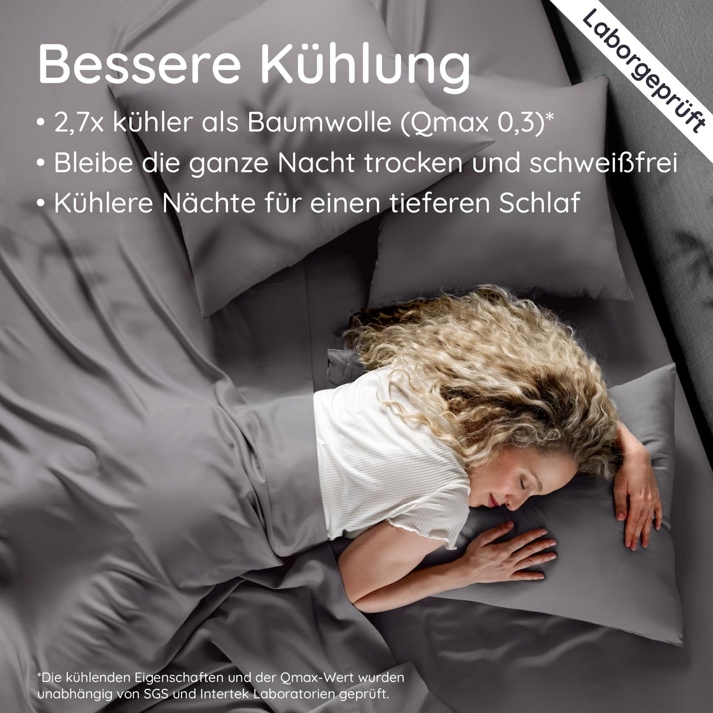 Bambaw Bamboo Pillowcase 50x75 cm, 2-pack, hypoallergenic bedding for allergy sufferers, anti-dust mite bedding, soft pillowcase antibacterial and gentle on hair, bamboo pillowcase (Dark Grey)