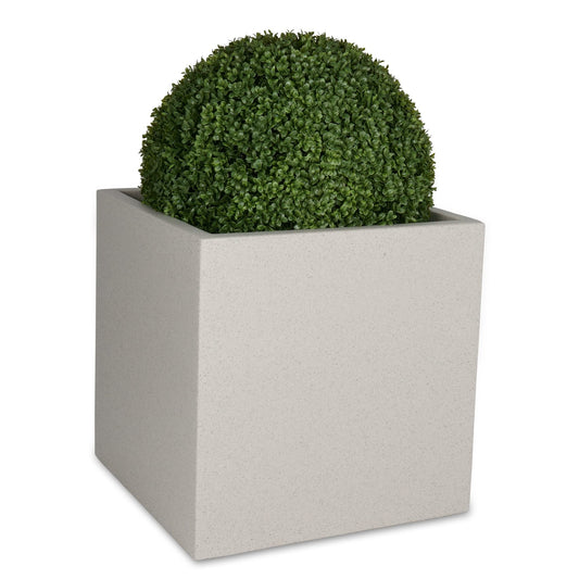 Planter pot CUBO 60 plastic flower pot, 60x60x60 cm (L/W/H), Color: terrazzo matte