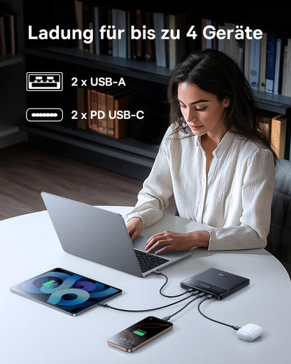 Baseus Powerbank 20000mAh 100W PD Slim External Battery QC 4.0 Fast Charger, Blade H1 for Laptops, MacBook, iPad, iPhone 16 15 pro max, Switch, Steam Deck, Samsung Galaxy, AirPods, 2024 Upgraded