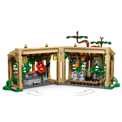 LEGO Harry Potter Hogwarts Castle Herbology Class - playset with Neville Longbottom, Hermione Granger, Professor Sprout, 3 Mandrakes, and greenhouse - gift for kids aged 8 and up - 76445