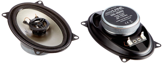 Alpine SXE-4625S - 4x6 inch 2-way coaxial speakers, 60w, black.