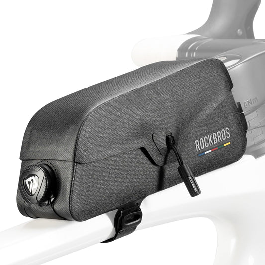 ROCKBROS Road to Sky bike top tube bag 100% Waterproof Magnetic frame bag with Magnetic lid for road bike MTB 0.6L