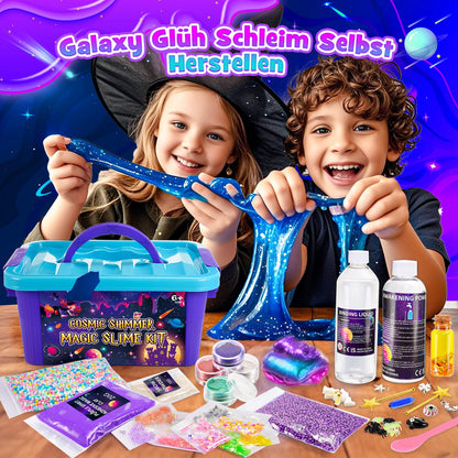 iKidiki slime kit for kids, ages 6-12. Perfect gift for girls and boys. DIY slime making set is a great birthday present idea. Toy suitable for children 6-12 years old.