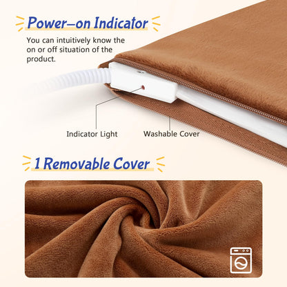 Pecute Pet Heating Pad Dog Bed Large Dogs Cats, Warming Mat Washable with Constant Temperature, Safe Waterproof Heated Blanket Pet Mat, for Newborns & Elderly Animals XL 80*60cm