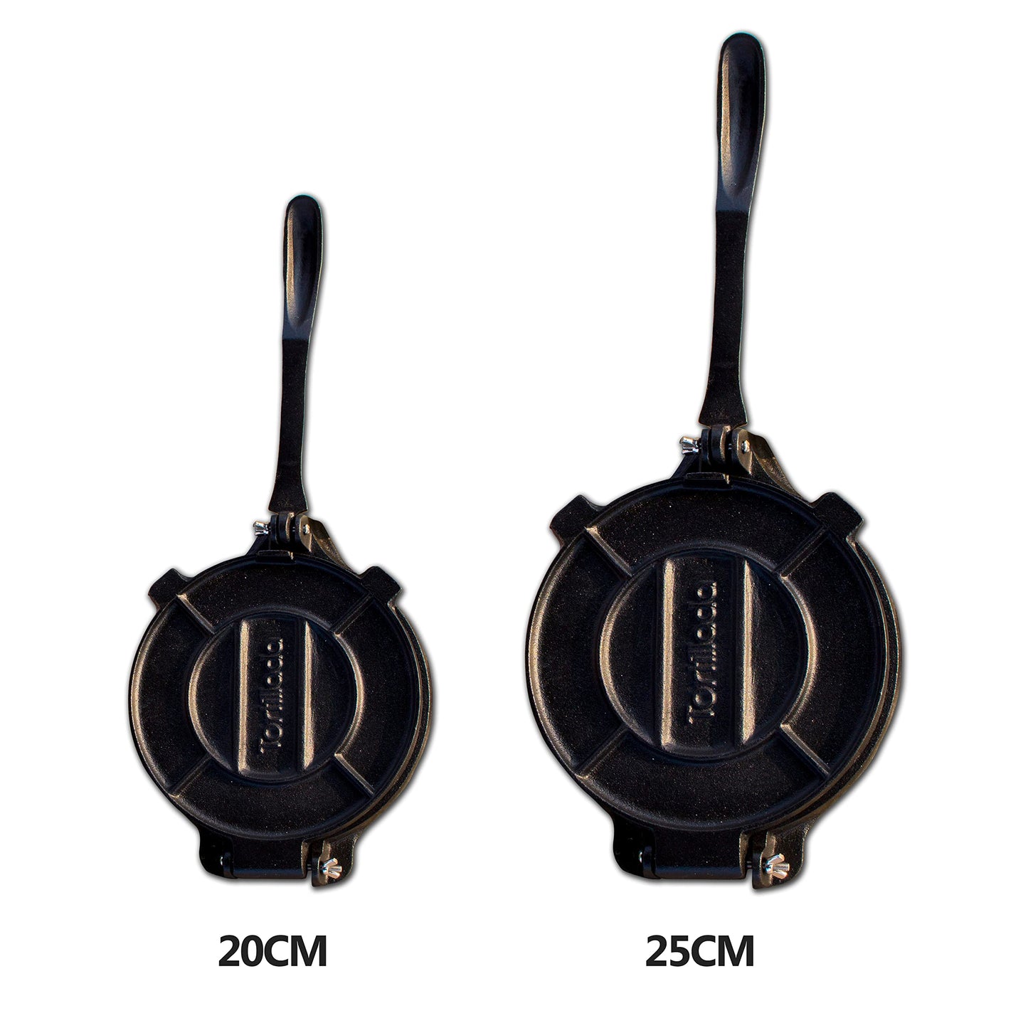 Tortilla press made of cast iron + E-book with 50 tortilla recipes + 100 x parchment paper (25cm)