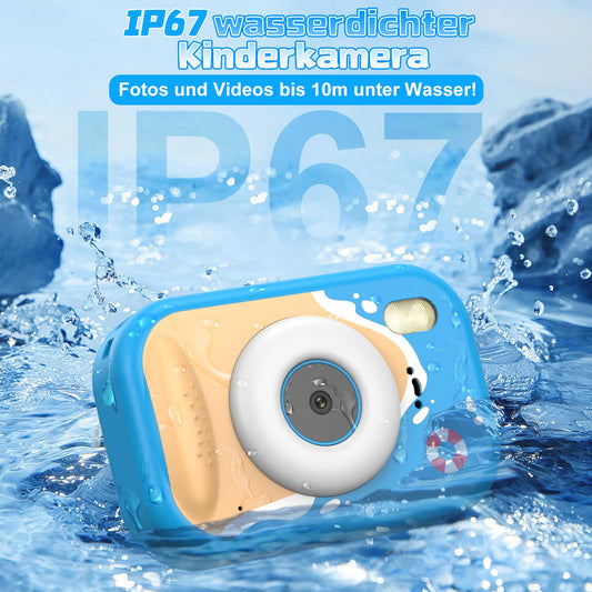 ULEWAY kids camera, 1080P children's camera underwater, digital camera underwater camera with 2.4" screen, 32GB SD card, 10M/32.8FT photo toy gift for kids aged 3-12 years