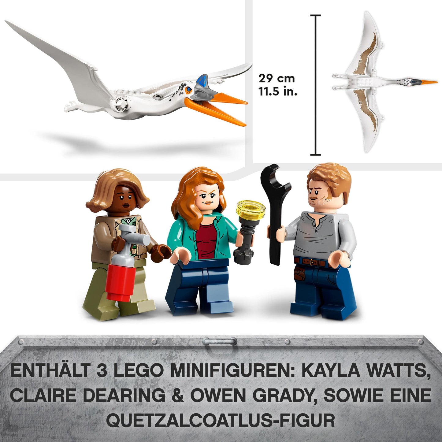 LEGO 76947 Jurassic World Quetzalcoatlus: Plane Heist, dinosaur toy with figures, gift for kids aged 7+.