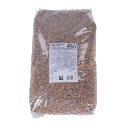 AquaForte High-quality floating staple food for ornamental fish 15kg (± 40 liters) Medium Pellets 6mm, Four different fish pellets, Crude protein: 32.3%, Crude fat: 4%, Crude fiber: 4.5%, Ash: 5.6%