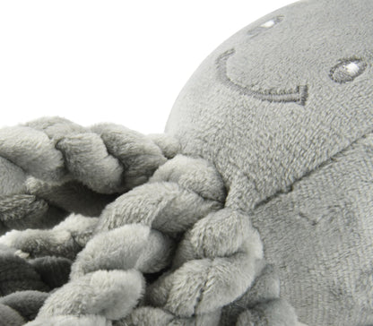 Nattou 877558 Octopus Plush Toy, For Newborns and Preemies, 23 cm, Lapidou, Grey