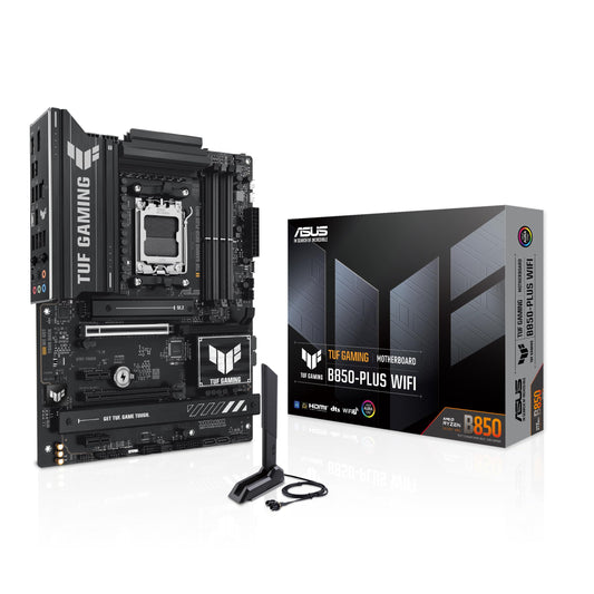 ASUS TUF Gaming B850-PLUS WiFi motherboard Socket AMD AM5 (AMD B850, ATX, PCIe 5.0, WiFi 7, 2X PCIe 4.0 M.2, Aura Sync)