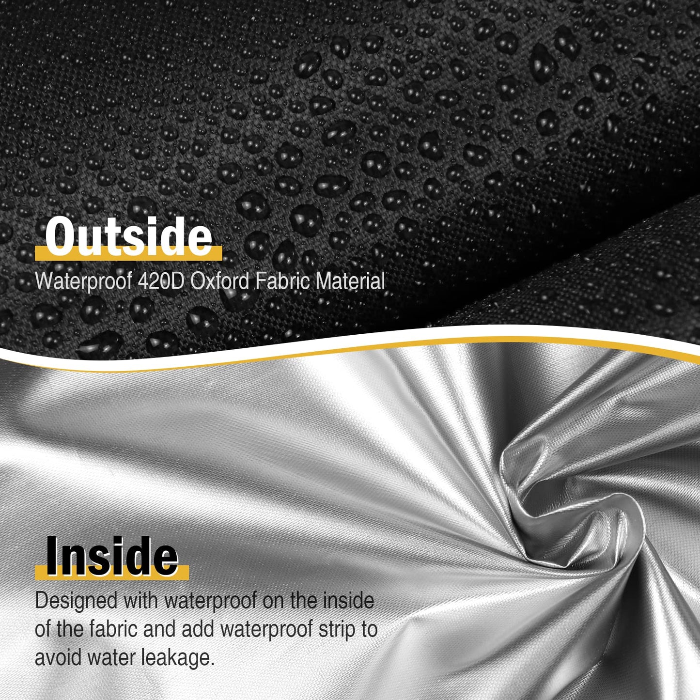 Fenghome cover for solar shower, waterproof and windproof garden shower cover for outdoor 420D shower with UV coating - Black (220x67cm)