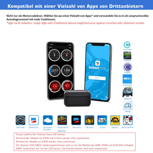 Veepeak OBDCheck BLE Bluetooth 4.0 OBD II diagnostic tool car code reader scanner compatible with iOS and Android.