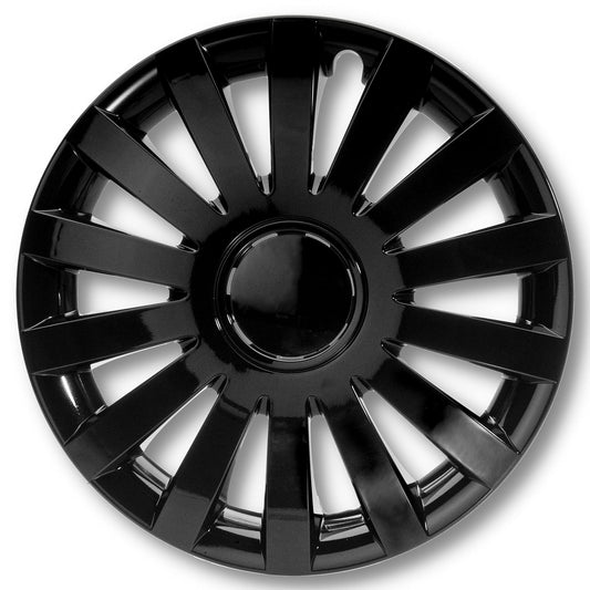 Albrecht 13 inch wheel covers in black for steel rims - Wind hubcaps made of high-quality plastic - Durable wheel covers in original Albrecht packaging - Made in EU