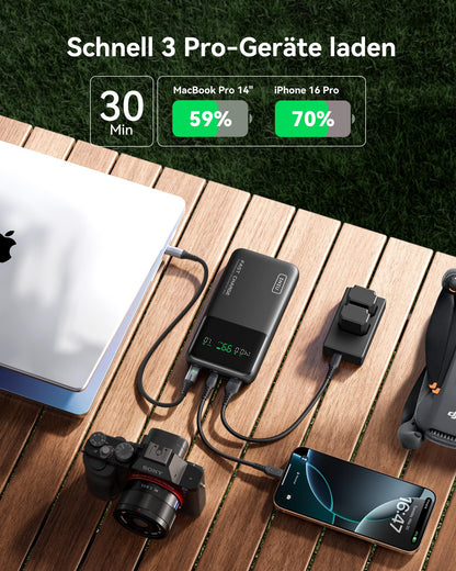 INIU Power Bank, 27000mAh 140W Power Bank Small But Powerful USB C Input & Output for Phone & Laptop, External Battery Packs for MacBook Pro Steam Deck iPhone 17 16 15 14 13 12 Pro Samsung S23 iPad etc.