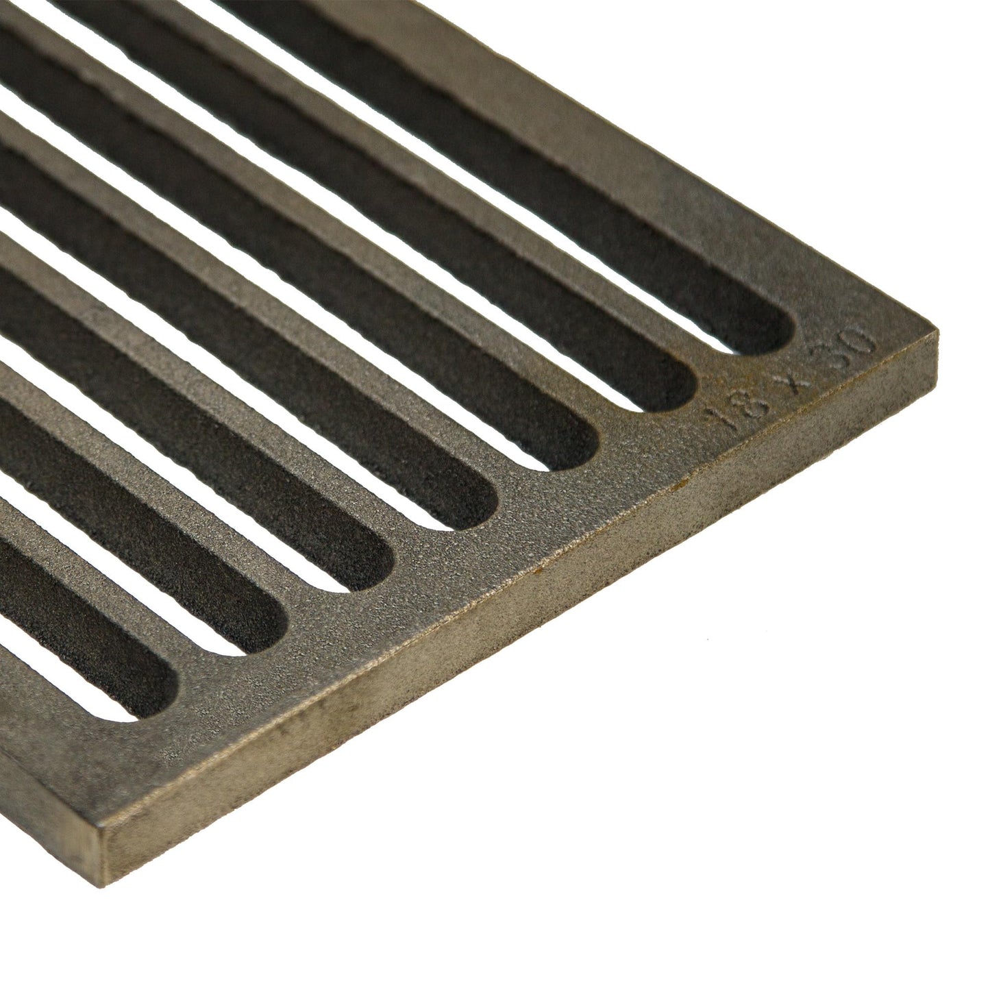 ScarMaxx - Fireplace Grate Cast Iron 18x30 cm - Ash grate for fireplace - Fireplace fire grate - Sturdy and solid cast iron grid - with ribs - Fireplace grate - Fire grate Grill fireplace Rectangular