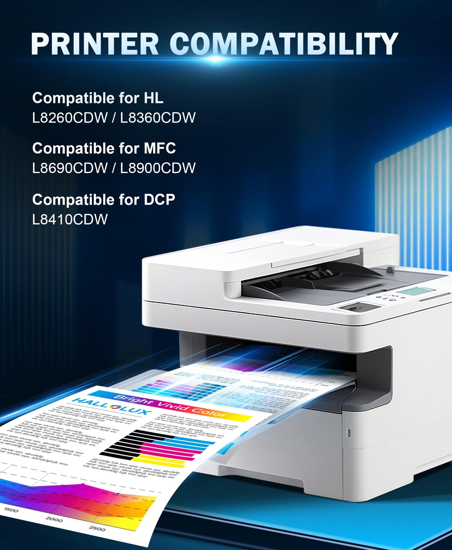 TN423 TN-423 compatible toner for Brother TN-423 toner multipack TN421 TN-421 for Brother MFC-L8690CDW toner HL-L8260CDW DCP-L8410CDW HL-L8360CDW (1 black, 1 cyan, 1 magenta, 1 yellow, 4 pack)
