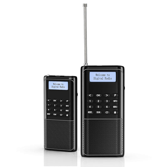 Raddy RD23 Portable DAB Radio Small DAB+ FM Digital Radio with Battery pocket radio with BT Kitchen Radio (Black)