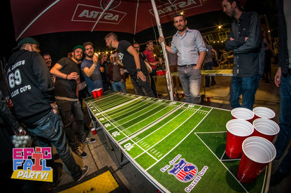 Evil Jared's Hasselhoff Premium Beer Pong Table Includes 6X Beer Pong Balls with Foam Holder | College Quality with Official Beer Pong Dimensions - College Table | American Football Field Table