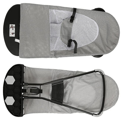 Baby bouncer MIMI, ergonomic design for newborns to toddlers, adjustable backrest, soft breathable fabric, foldable, suitable for babies 2.5kg - 10kg (Gray)