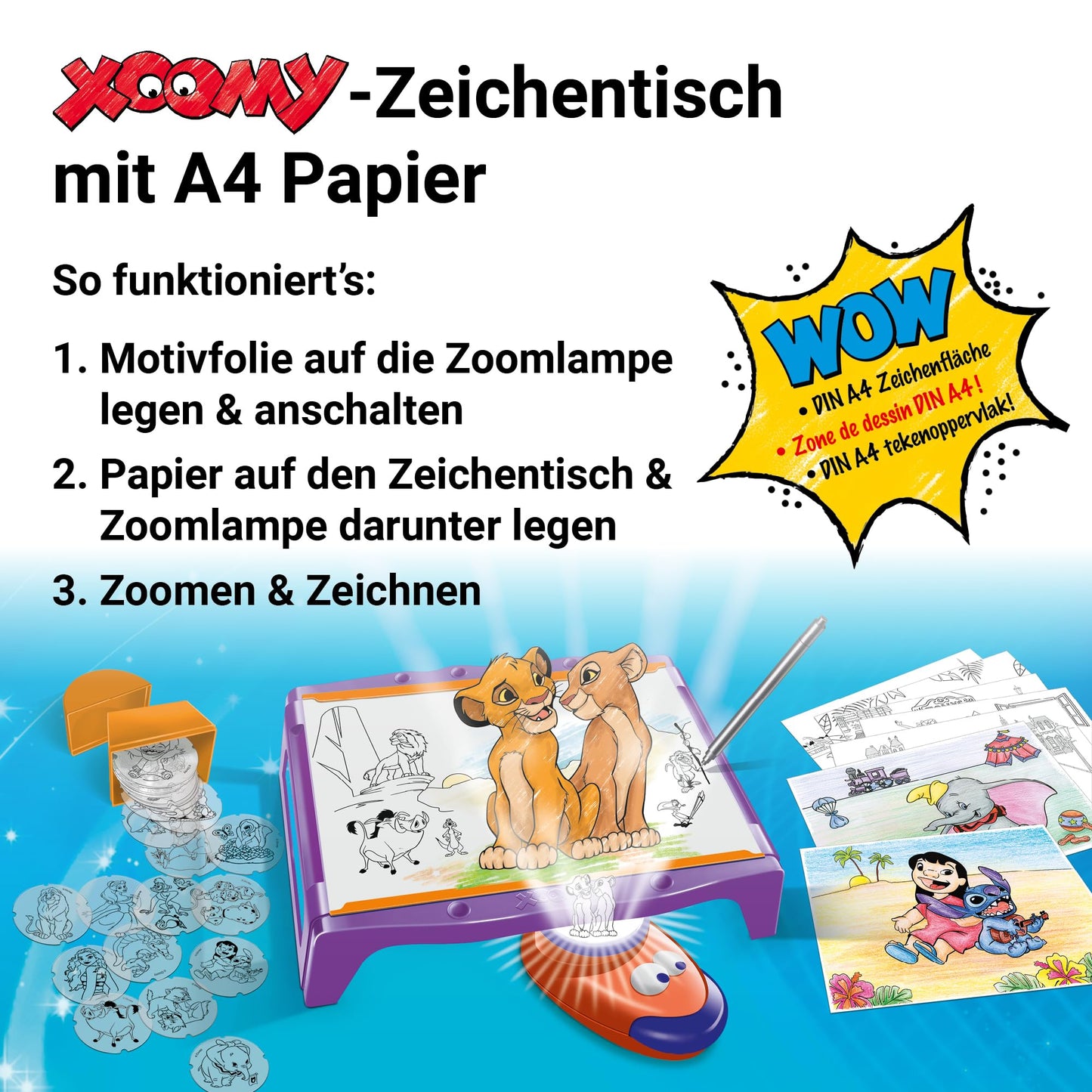 Xoomy Maxi Disney Classics and Princesses - Learn to draw, create and paint for kids 6 and up. Drawing set for endless artistic fun.