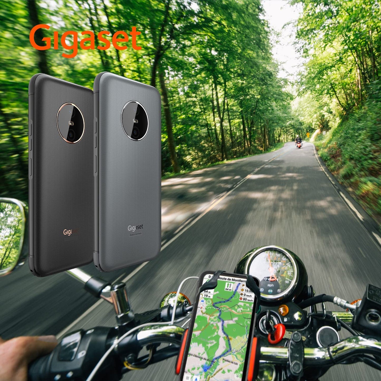 Gigaset GX6 - Outdoor 5G Smartphone - Military standard - dust & waterproof IP68 - 6.6" FHD+ display with Gorilla Glass - 128GB+6GB RAM - 50MP camera - Fast charging, Made in Germany, Titanium Grey