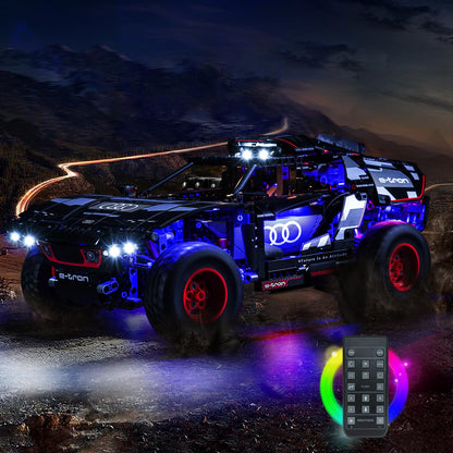 BrickBling Remote Control Light Kit for Lego Audi RS Q e-tron (Not a Lego model), LED lighting set for Lego 42160 Audi RS Q e-tron Creative toy for adults and children