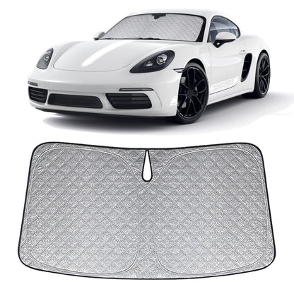 Opaltool Front Windshield Sunshade Car Replacement for Porsche 718 Cayman 2017-2025, Front Windshield Cover Car Foldable Windshield Cover Inner Blocks UV Rays Sun Visor Protector