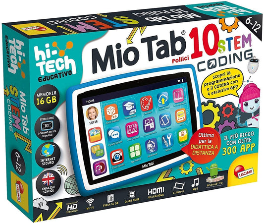 Lisciani Giochi-Mio Tab 10" STEM Coding XL 2021, Multicolor, 89055