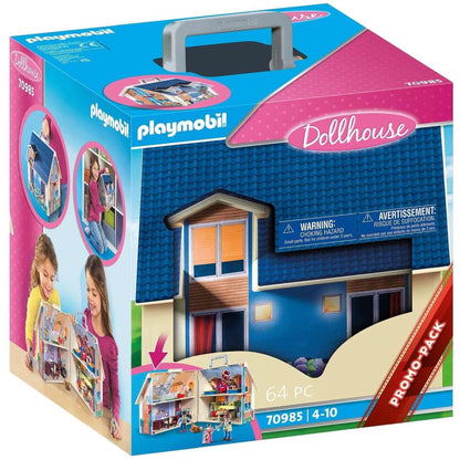 PLAYMOBIL | Dollhouse | Toy for children from 4 years | Take-along dollhouse with handle | 70985