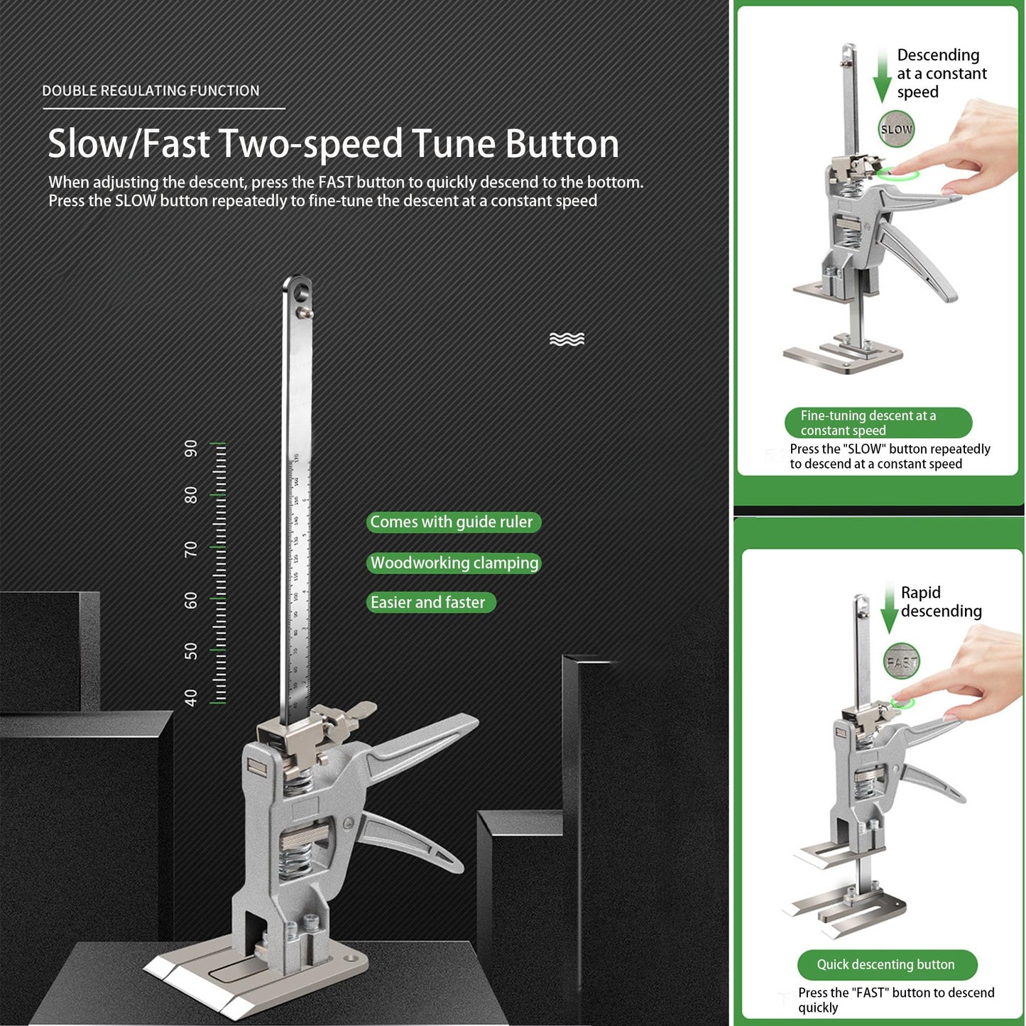 2 pieces Updated 40cm labor-saving arm lifter | One-handed assembly tool | for carrying out heavy work with only one person | Mounting tool lifting tool tool, 200 kg lifting capacity