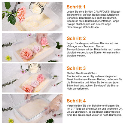 5.5 LBS Silica Gel Desiccant for Drying Flowers Silicate Dry Salt for Flowers DIY Silica Gel Reusable Drying Crystals with Color Change